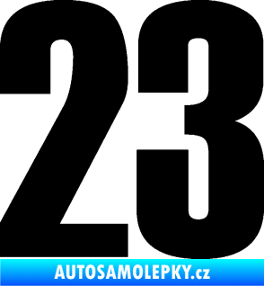 Samolepka Startovní číslo 23 typ 2          černá