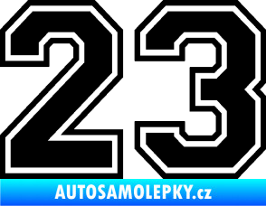Samolepka Startovní číslo 23 typ 4 černá