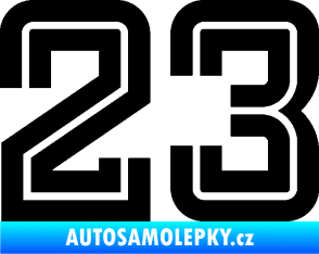 Samolepka Startovní číslo 23 typ 7 černá