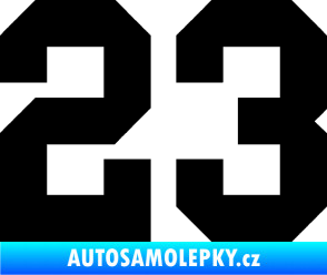 Samolepka Startovní číslo 23 černá