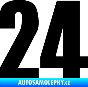 Samolepka Startovní číslo 24 typ 2      černá