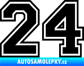 Samolepka Startovní číslo 24 typ 4 černá