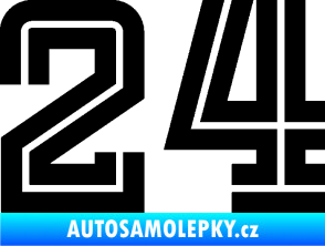 Samolepka Startovní číslo 24 typ 7 černá