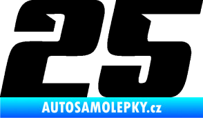 Samolepka Startovní číslo 25 typ 6 černá