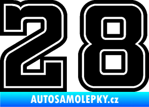 Samolepka Startovní číslo 28 typ 5 černá