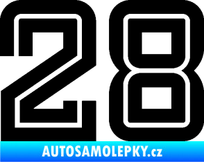 Samolepka Startovní číslo 28 typ 7 černá