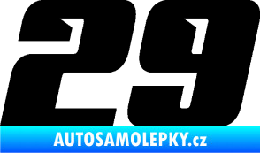 Samolepka Startovní číslo 29 typ 6 černá