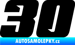 Samolepka Startovní číslo 30 typ 6 černá