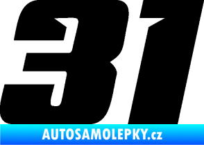 Samolepka Startovní číslo 31 typ 6 černá