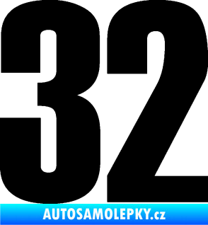 Samolepka Startovní číslo 32 typ 2     černá