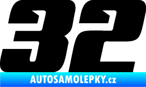 Samolepka Startovní číslo 32 typ 6 černá