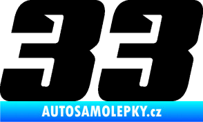 Samolepka Startovní číslo 33 typ 6 černá