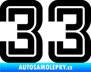 Samolepka Startovní číslo 33 typ 7 černá