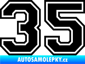 Samolepka Startovní číslo 35 typ 4 černá