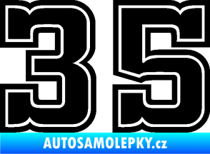 Samolepka Startovní číslo 35 typ 5 černá