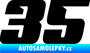 Samolepka Startovní číslo 35 typ 6 černá