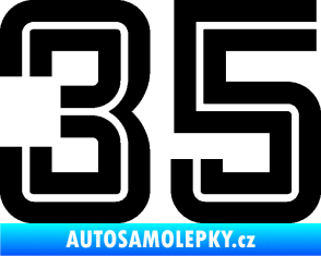 Samolepka Startovní číslo 35 typ 7 černá