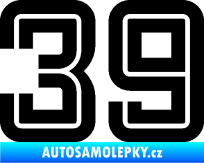 Samolepka Startovní číslo 39 typ 7 černá