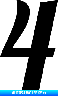 Samolepka Startovní číslo 4 typ 3 černá