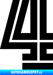 Samolepka Startovní číslo 4 typ 7 černá