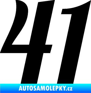 Samolepka Startovní číslo 41 typ 3 černá