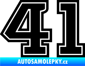 Samolepka Startovní číslo 41 typ 5 černá