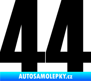 Samolepka Startovní číslo 44 typ 2     černá