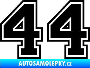 Samolepka Startovní číslo 44 typ 4 černá