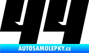 Samolepka Startovní číslo 44 typ 6 černá