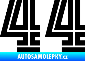 Samolepka Startovní číslo 44 typ 7 černá