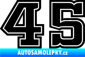 Samolepka Startovní číslo 45 typ 5 černá