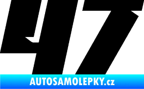 Samolepka Startovní číslo 47 typ 6 černá