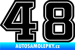 Samolepka Startovní číslo 48 typ 5 černá
