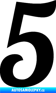 Samolepka Startovní číslo 5 typ 3 černá