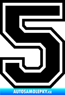 Samolepka Startovní číslo 5 typ 4 černá