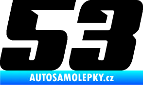 Samolepka Startovní číslo 53 typ 6 černá