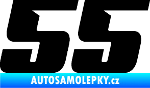 Samolepka Startovní číslo 55 typ 6 černá