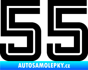 Samolepka Startovní číslo 55 typ 7 černá