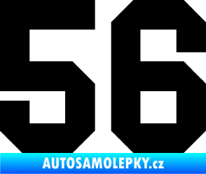 Samolepka Startovní číslo 56 černá