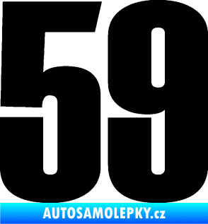 Samolepka Startovní číslo 59 typ 2    černá