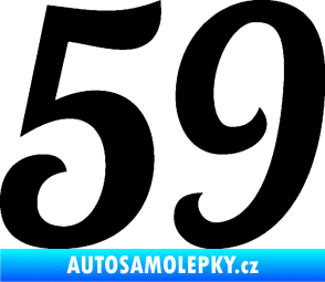 Samolepka Startovní číslo 59 typ 3 černá