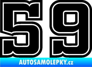 Samolepka Startovní číslo 59 typ 5 černá
