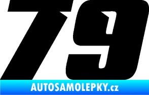 Samolepka Startovní číslo 79 typ 6 černá