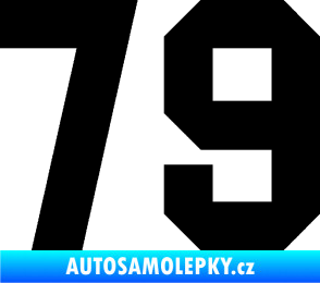Samolepka Startovní číslo 79 černá