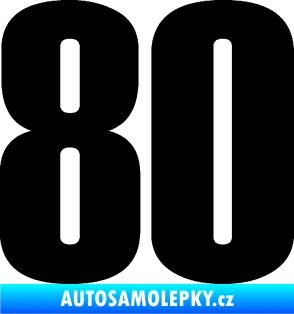 Samolepka Startovní číslo 80 typ 2           černá