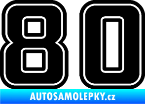 Samolepka Startovní číslo 80 typ 5 černá