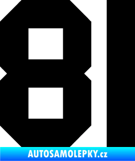 Samolepka Startovní číslo 81 černá