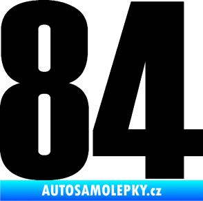 Samolepka Startovní číslo 84 typ 2    černá