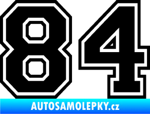 Samolepka Startovní číslo 84 typ 4 černá