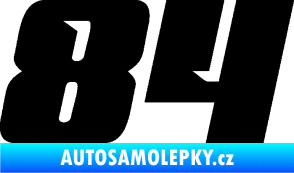 Samolepka Startovní číslo 84 typ 6 černá